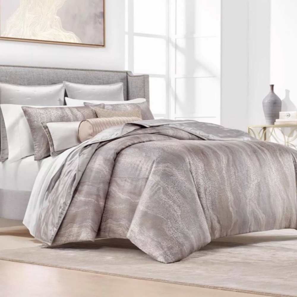 Macy HOTEL COLLECTION TERRA COMFORTER + 2 STANDARD SHAMS 3 PIECE SET